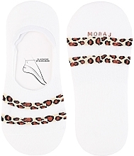 Fragrances, Perfumes, Cosmetics Women Low-Cut Socks, leopard print, white - Moraj