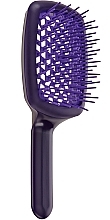 Hair Brush, purple - Janeke Curvy M Extreme Volume Vented Brush Violet — photo N1