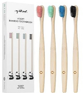 Toothbrush Set - My White Secret 4 Soft Bamboo Toothbrush — photo N5