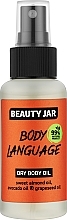 Dry Body Oil - Beauty Jar Body Language Dry Body Oil Sweet Almond Oil, Avocado Oil & Grapeseed Oil — photo N3