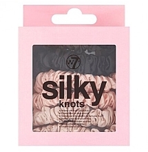 Hair Tie Set, 6 pcs - W7 Cosmetics Silky Knots Skinny Silk Original — photo N1