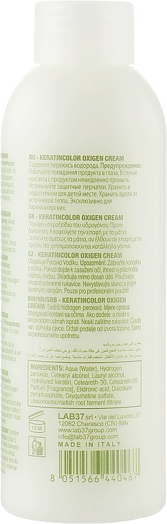 Cream Oxidizer 3% - BBcos Keratin Color Oxigen Cream 10 Vol — photo N3