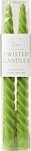 Fragrances, Perfumes, Cosmetics Twisted Candle, 25.4cm - Paddywax Tapered Twisted Candles Green