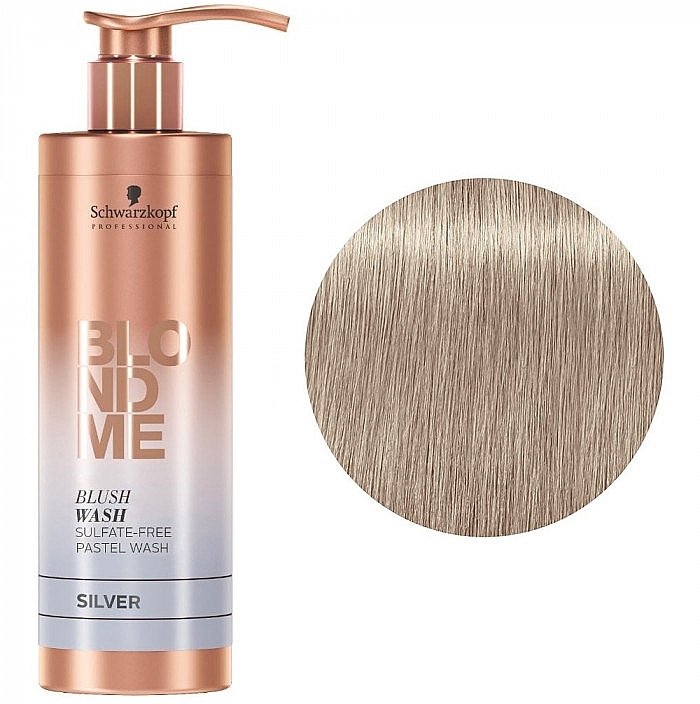 Sulfate-Free Moisturizing Silcer Shampoo - Schwarzkopf Professional Blond Me Blush Wash Silver — photo N2