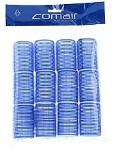 Velcro Rollers "Velcro Plus", 12 pcs, 40 mm, blue - Comair — photo N1