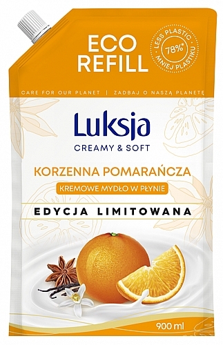 Liquid Hand Soap 'Spicy Orange' - Luksja Creamy & Soft Spicy Orange Eco Refill (refill) — photo N1