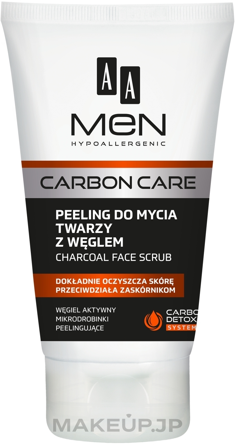 Charcoal Face Scrub - AA Men Carbon Care Charcoal Face Scrub — photo 150 ml