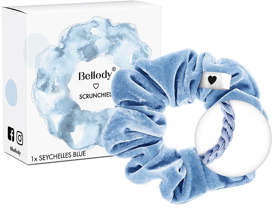 Elastic Hair Band, seychelles blue, 1pc - Bellody Original Scrunchie — photo N2