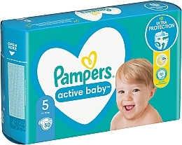 Pampers Active Baby Diapers 5 (11-16 kg), 50 pcs - Pampers — photo N29