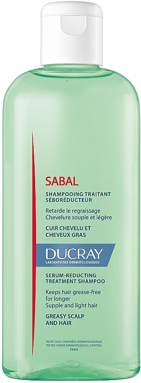 Sebum-Regulating Shampoo for Oily Hair - Ducray Sabal Shampoo — photo N1