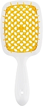 Fragrances, Perfumes, Cosmetics Hair Brush, white and yellow - Janeke Superbrush