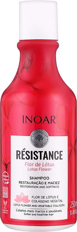 Lotus Sulfate-Free Shampoo for Hair Loss - Inoar Resistance Lotus Flower Shampoo — photo N2