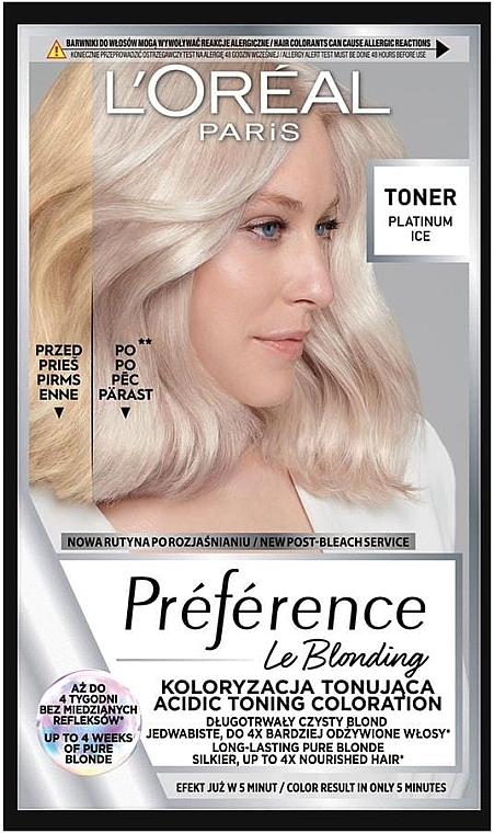 Hair Toner - L'Oreal Paris Preference Le Blonding Toner — photo N1