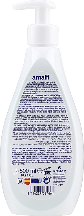 Hand Cream Soap "Antibacterial" - Amalfi Cream Soap Hand — photo N2