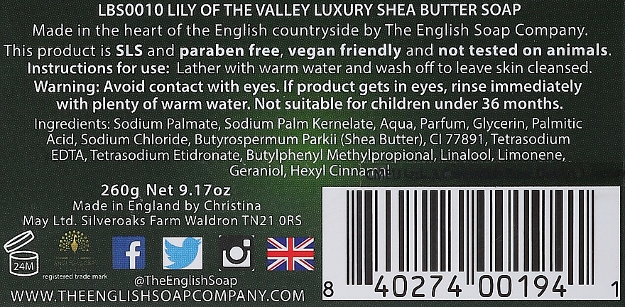 Lily of the Valley Soap - The English Soap Company Lily Of The Valley Luxury Shea Butter Soap — photo N3