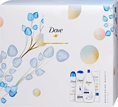 Fragrances, Perfumes, Cosmetics Set - Dove (sh/gel/250ml + b/lot/250ml + deo/150ml + shmp/250ml)