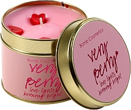 Fragrances, Perfumes, Cosmetics Tin Scented Candle - Bomb Cosmetics Very Berry Tin Candle