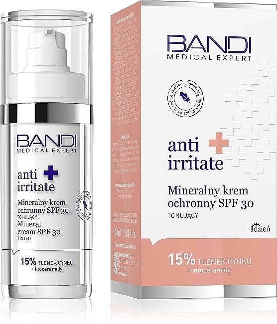 Facial Mineral Sun Cream - Bandi Medical Expert Anti Irritated Mineral Cream SPF30 — photo N2