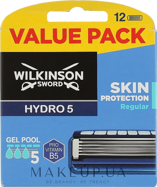 Refill Blade Set "Hydro 5", 12 pcs - Wilkinson Sword Hydro 5 Skin Protection Regular — photo N6