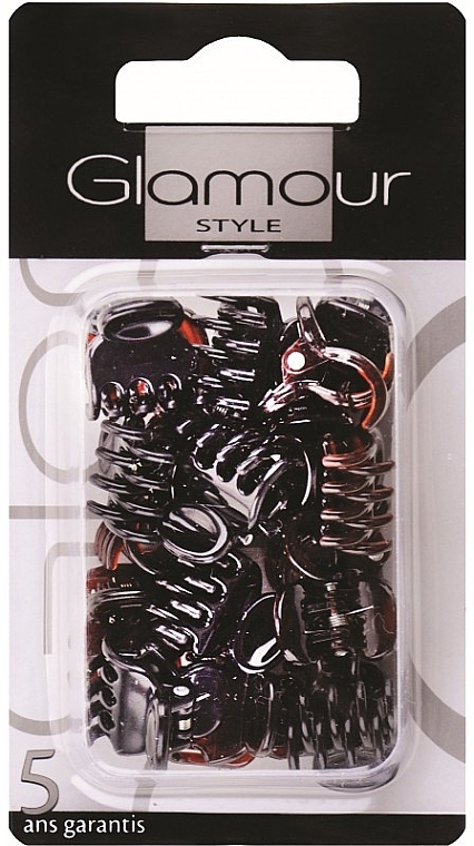 Hair Clips, 0223, brown - Glamour — photo N1