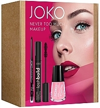 Fragrances, Perfumes, Cosmetics Set - Joko Never Too Much Makeup (mascara/10ml + eye/liner/5g + n/polish/10ml)
