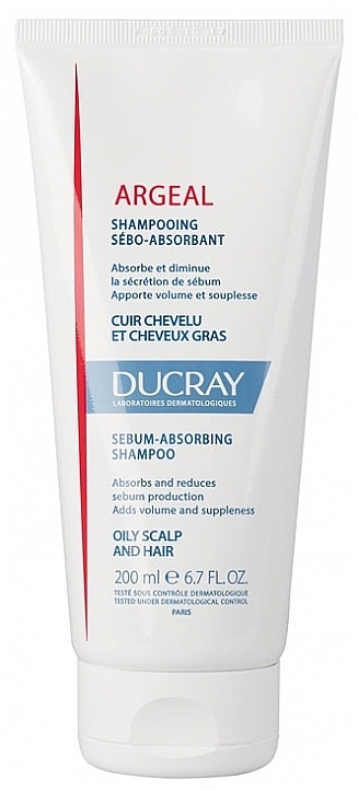 Sebum-Absorbing Shampoo for Oily Hair - Ducray Argeal Sebum-Absorbing Shampoo — photo N1