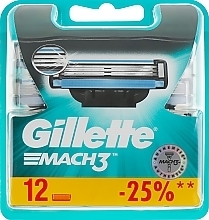 Shaving Razor Rifills, 12 pcs. - Gillette Mach3 XXL — photo N27
