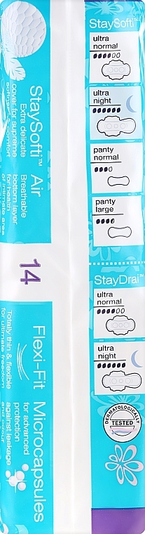 Sanitary Pads Ideale Ultra Night StaySofti, 14 pcs - Bella — photo N2