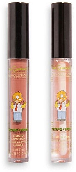 Lip Makeup Kit - Makeup Revolution The Simpsons Treehouse of Horror Lip Set Donut Head Homer (lipgloss/3.2ml + lipstick/3.2ml) — photo N7