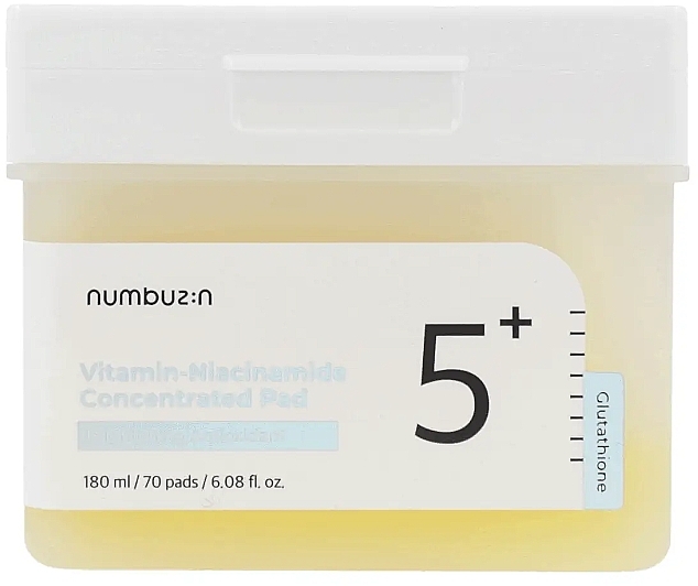 Face Toner Pads with Vitamins - Numbuzin No.5 Vitamin-Niacinamide Concentrated Pad — photo N1