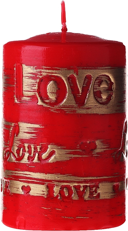 Decorative Candle Red, 7x10 cm - Artman Lovely — photo N2