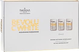 Fragrances, Perfumes, Cosmetics Set - Farmona Revolu C White Set (concentrate/10x5ml + mask/base/10x12ml + activator/10x2g)