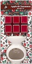 Aromatherapy Set with Wax and Lamp “Apple and Cinnamon' - Pan Aroma Wax Melt Burner Kit Apple & Cinnamon — photo N1