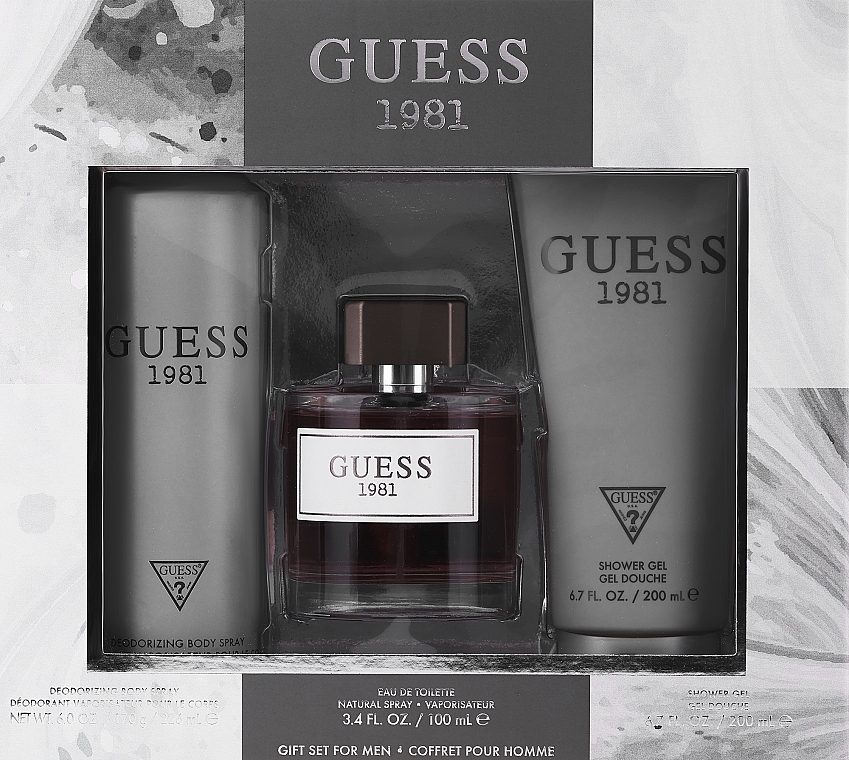 Guess 1981 For Men - Set (edt/100 ml + sh/gel/200 ml + deo/226 ml) — photo N1