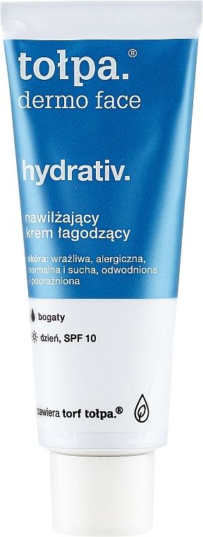 Moisturizing Soothing Cream - Tołpa Dermo Face Hydrativ SPF 10 — photo N5