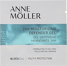 Fragrances, Perfumes, Cosmetics Moisturizing Face Gel - Anne Moller Blockage 24h Moisturizing Defender Gel (sample)