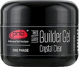 Fragrances, Perfumes, Cosmetics Transparent Single-Phase Nail Builder Gel - PNB Builder Gel Crystal Clear