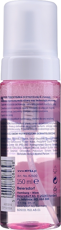 Organic Rose Water Cleansing Foam with Micellar Technology - Nivea Rose Touch — photo N8