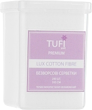 Fragrances, Perfumes, Cosmetics Perforated Lint-Free Wipes "Lux Cotton Fibre", 5x5cm, - Tufi Profi