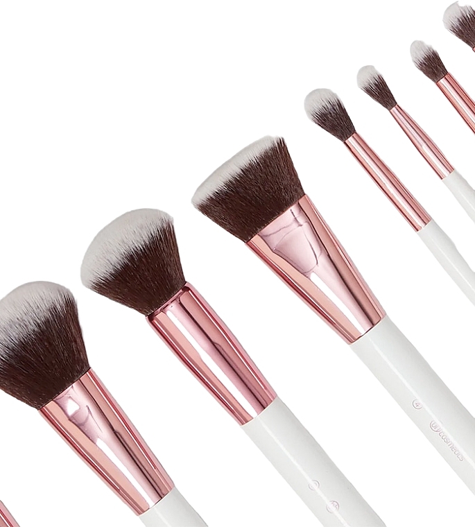 Makeup Brush Set, 12 pcs + makeup bag - BH Cosmetics Crystal Quartz Set of 11 Brushes + Bag — photo N4