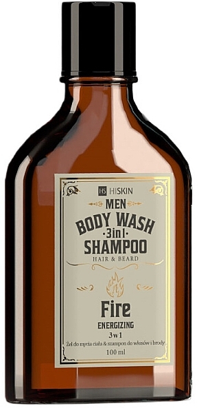 Fire Body, Hair & Beard Wash - HiSkin Men Body Wash Gel And Shampoo — photo N1