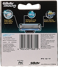 Shaving Razor Rifills, 12 pcs. - Gillette Mach3 XXL — photo N8