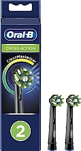 Electric Toobrush Head, 2 pcs - Oral-B Cross Action Black Power Toothbrush Refill Heads — photo N2
