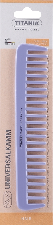 Plastic Comb 18.5 cm, lilac - Titania — photo N1