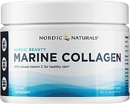 Dietary Supplement "Marine Collagen" with Strawberry Taste - Nordic Naturals Marine Collagen — photo N1
