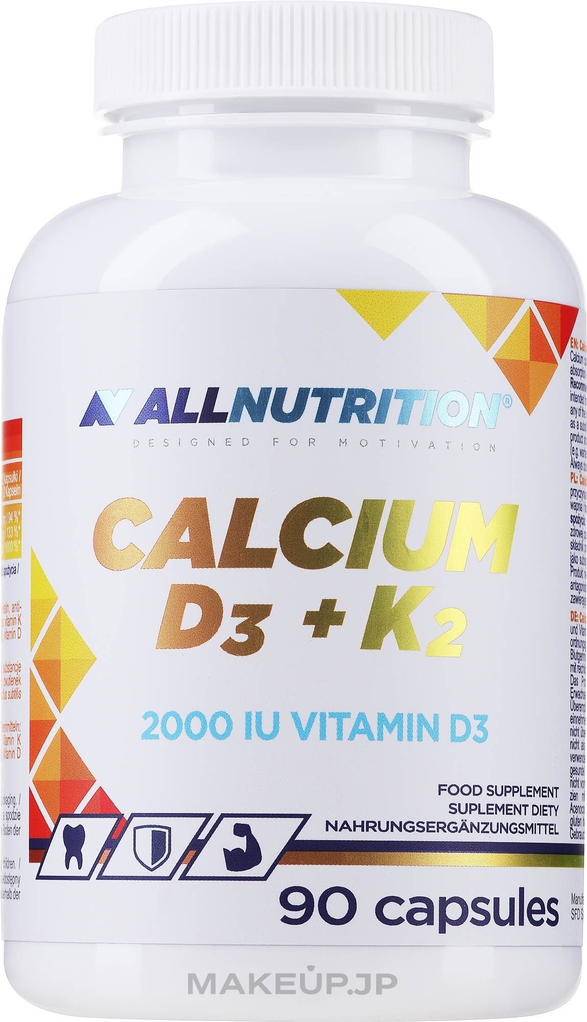 Calcium D3+K2 Dietary Supplement - Allnutrition Adapto Calcium D3+K2 — photo 90 szt.