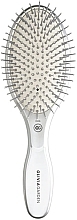 Hair Brush - Olivia Garden Expert Care Oval Nylon Bristles Silver — photo N1