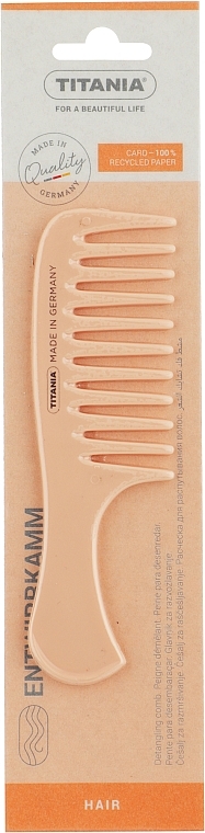 Comb 14.5 cm, peach - Titania — photo N1