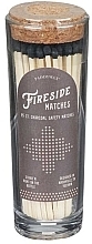 Fragrances, Perfumes, Cosmetics Safe Candle Matches, in a glass jar, black tip - Paddywax Fireside Blush Charcoal Matches