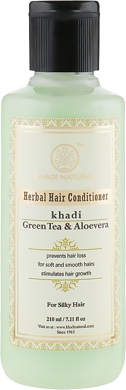 Ayurvedic Conditioner "Green Tea & Aloe" - Khadi Natural Aloevera Herbal Hair Conditioner — photo N3